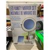 Image 1 : LED Vanity Mirror Set One Vanity Mirror & One Rechargeable Travel Folding Mirror