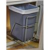 Image 3 : Sqauared Away Under-Cabinet Sliding Trash Can Coor Grey / Brushed Nickle