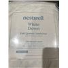 Image 2 : Nestwell White Down Full/Queen Comforter 300 Thread Count Light Warmth