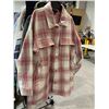 Image 3 : Banana Republic Women's Size Large Pink Plaid Long Button Up Shirt