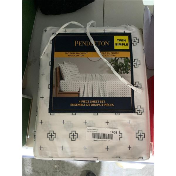Pendleton Twin Size 4 pc Sheet Set