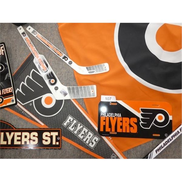 Collection of philidelphia flyers memorabilia