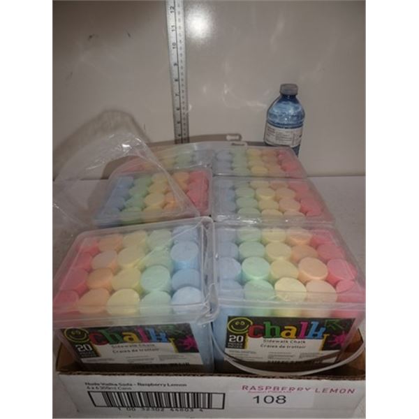 6 boxes of sidewalk chalk 20pcs