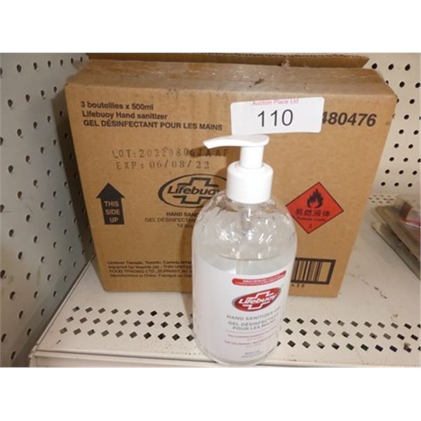 3 boxes of Lifebuoy hand sanitizer