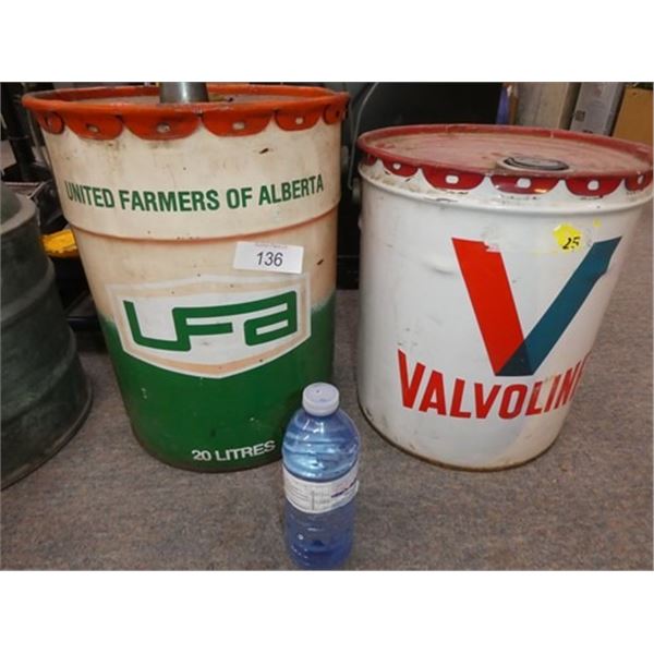 LFA oil barrel, Valvoline oil can