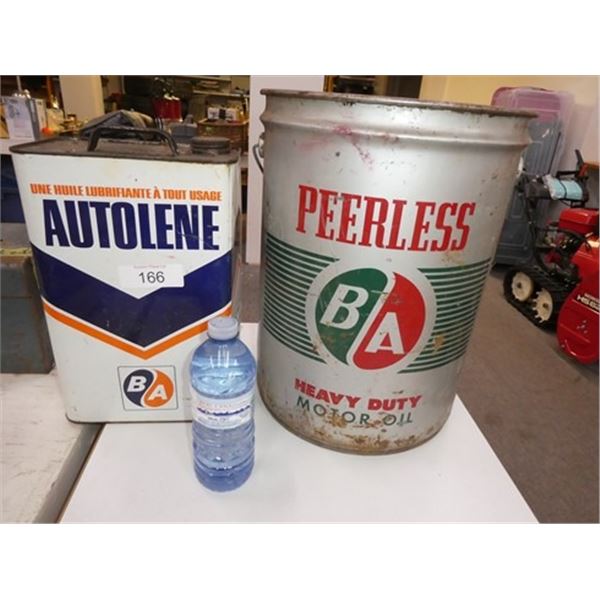 BA autolene can, BA motor oil barrel