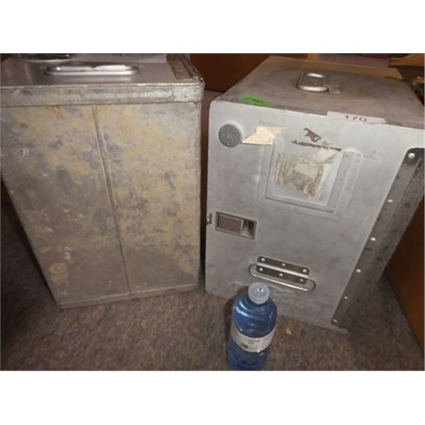 Metal airline meal boxes