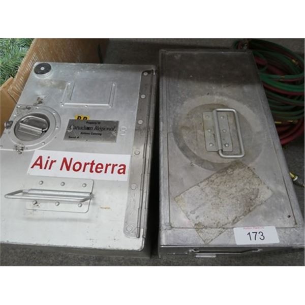 Metal airline meal boxes