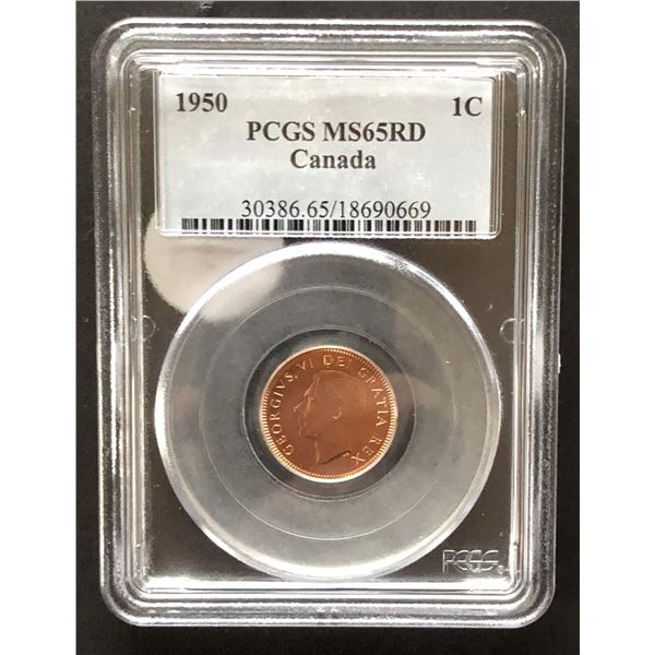 1950 Canada Penny MS-65 RD