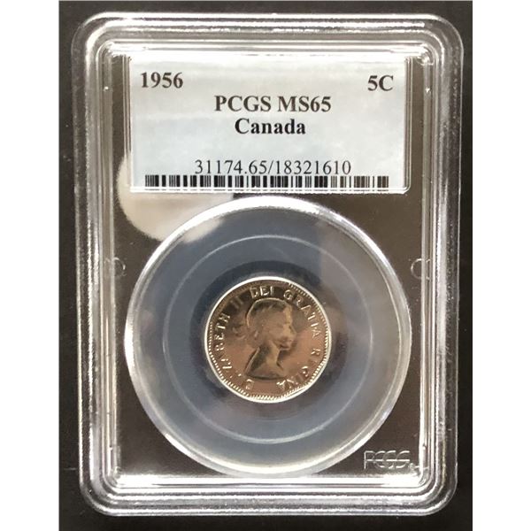 1956 Canada 5 cent MS-65