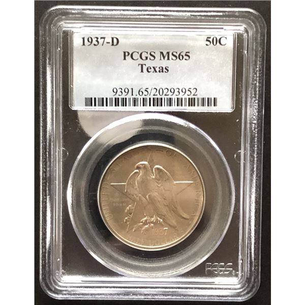 1937D U.S. 50 cent Texas MS-65