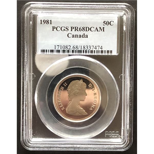 1981 Canada 50 cent PR-68 DCAM