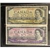 Image 1 : 1954 Canada $10 & $20