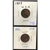 Image 1 : 1893 & 1896 U.S. Pennies
