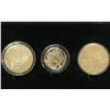 Image 2 : 50th Anniversary WWII 3 Nation Coin Set - France100 Francs, UK 2 Pound, Netherlands 50 Guilder