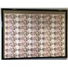 Image 1 : Uncut Sheet - 40 1986 Canadian $2 dollar framed
