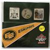 Image 1 : 2012 100th Grey Cup Edmonton Eskimos coin & stamp set