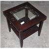 Image 1 : GLASS TOP SIDE TABLE