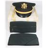 Image 1 : US ARMY OFFICERS CAP WITH TWO GARRISON CAPS WITH