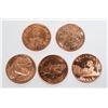 Image 1 : FIVE 1-0Z FINE COPPER ROUNDS