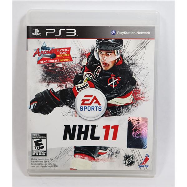 PLAYSTATION 3 NHL 11 GAME