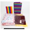 FABRIC LOT - RAINBOW, BRIGHT COLORS
