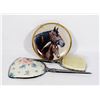 Image 1 : VINTAGE VANITY MIRROR AND BRUSH SET INCLUDES