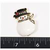 Image 1 : NEW SNOWMAN DESIGN BROOCH. HAS RHINESTONE ACCENTS