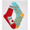 Image 1 : NEW ADULT PAIR OF TOMATO KETCHUP AND FRY SOCKS