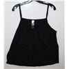 Image 1 : NEW BLACK CAMI-TOP WITH LACE DETAIL.  THIN