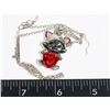Image 1 : NEW KITTY WITH A BOW, PENDANT WITH CHAIN