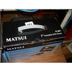 MATSUI PL-607 7" PORTABLE DVD PLAYER