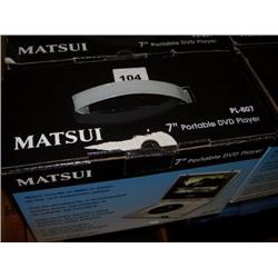 MATSUI PL-607 7" PORTABLE DVD PLAYER