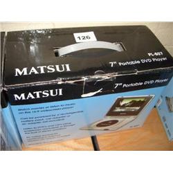 MATSUI PL-607 7" PORTABLE DVD PLAYER