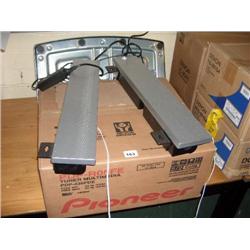 PIONEER PLASMA SCREEN STAND, MEDIA BOX & SPEAKERS (NO SCREEN0