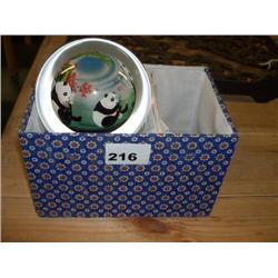 HAND PAINTED CRYSTAL BALL