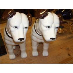 PAIR OF HMV DOGS