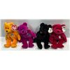 Image 1 : 4 beanie babies; 2000 year, The End, valentina, and celebrations.