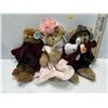Image 1 : Assorted Collection of Bearington Bears 2 Winter Themed 1 Party Themed Largest is 13H