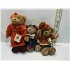 Image 1 : Assorted Collection of Boyd's Bears Fall Themed Largest is 13H