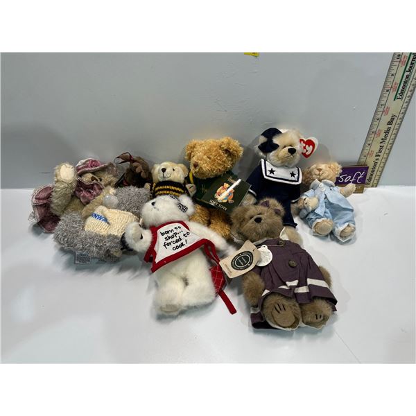 Assorted Collection of Tiny Bears Brands Include TY, Harrod's, Boyd's, and More