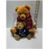 Image 1 : Assorted Large Brown Teddy Bears Winter Themed Largest is 18H