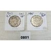 Image 1 : LOT OF 2 - 1945 & 1947 CDN 50 CENT PCS