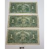 Image 2 : LOT OF 3 - 1937 CDN $1 BANKNOTES