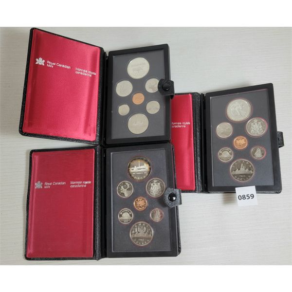 LOT OF 3 - 1983-1985 RCM DBL DOLLAR DENOMINATION SETS