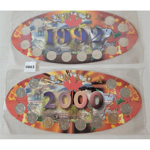 LOT OF 2 - 1992 & 2000 CDN QUARTER SETS