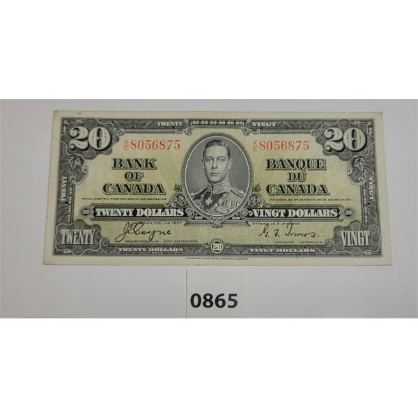 1937 CDN $20 BANKNOTE