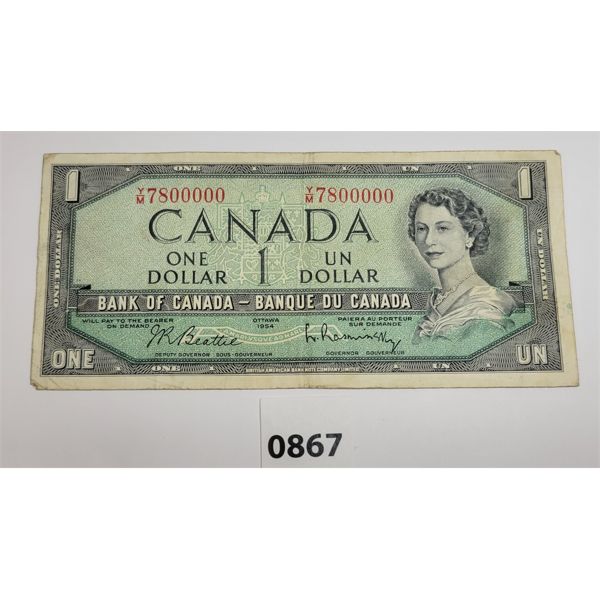 1954 CDN $1 BANKNOTE - SEE ALL PICS
