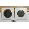 Image 2 : LOT OF 2 - 1844 PROVINCE OF CANADA HALF PENNY & 1850 BANK OF UPPER CANADA PENNY