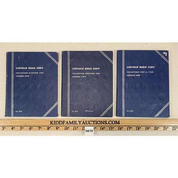 LOT OF 3 - U.S. LINCOLN HEAD CENTS - 1909-1941